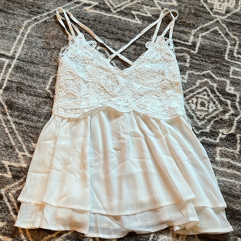 Free People Inspired Spaghetti Strap Blouse NWOT